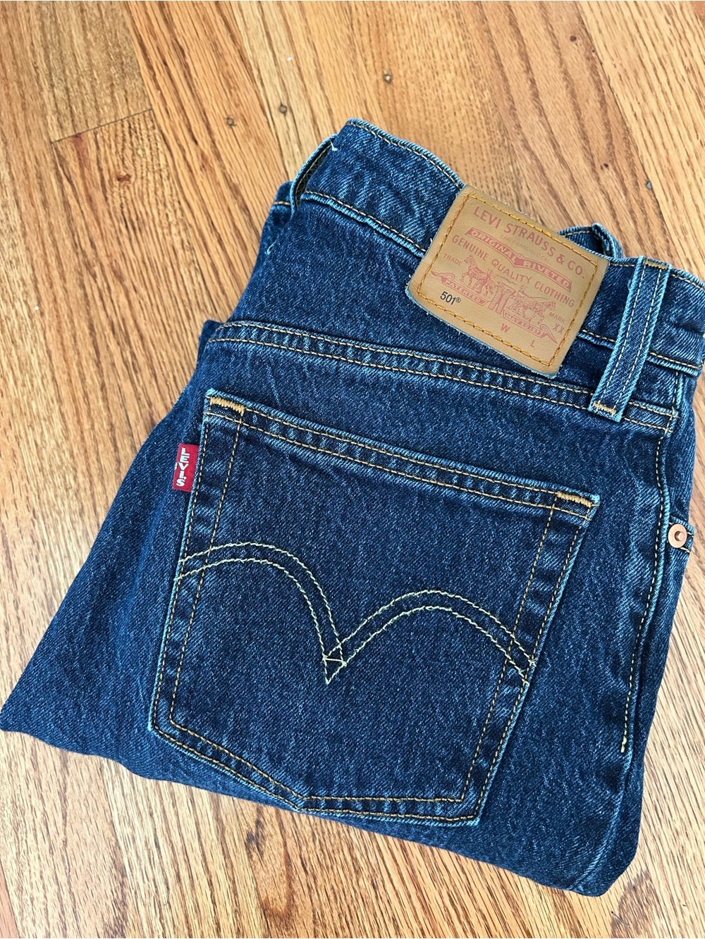 Levi's 501 Women’s Classic Dark Blue Denim Jeans